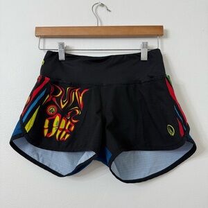 {2} InkNBurn Run or Die Colorful Women's Flutter Running Shorts